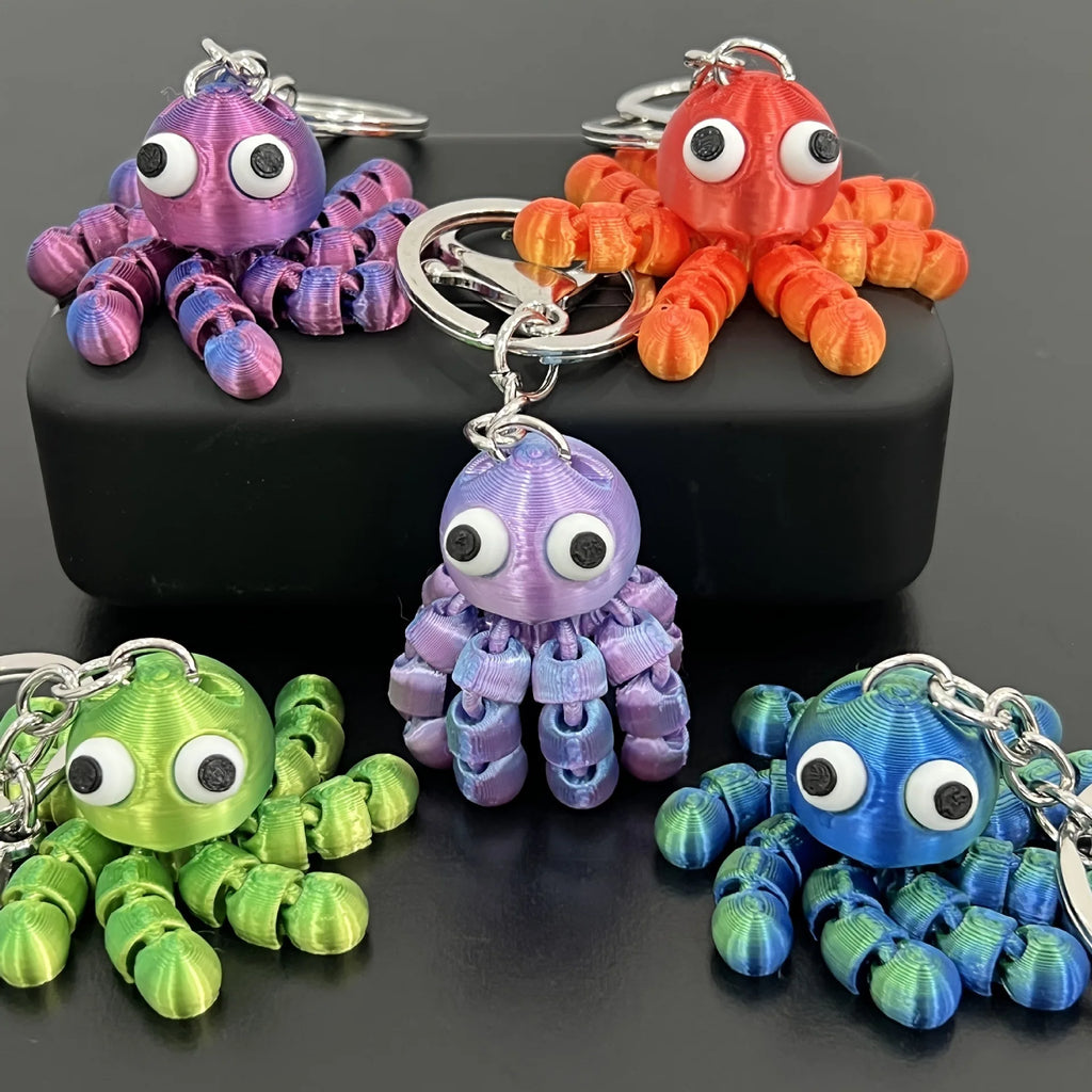 Pocket Kraken — Poseable Octopus Keychain