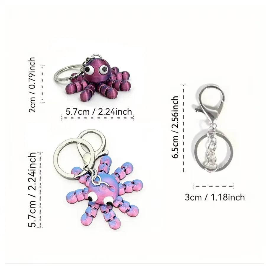 Pocket Kraken — Poseable Octopus Keychain